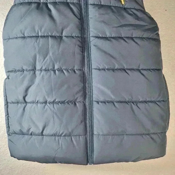 Puma Vest Grey Blue Puffer Vest Full Zip Youth Sm 7/8 - Picture 4 of 8